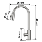 Kit Cuba Gourmet Veneza Aço Inox 304 E Torneira Gourmet Roma