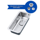 Kit Cuba Individual F108 + Válvula Com Cesto Aço Inox