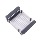 Kit Cuba Inox Quadra Preta 60 X 45 Cm Com Válvula Acessórios