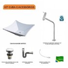 Kit Cuba L30 Com Torneira Link 1062 Metal E Válvula Click 1''