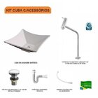 Kit Cuba L30 Com Torneira Link 1062 Metal E Válvula Click 1 1
