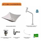 Kit Cuba L30 Com Torneira Link 1062 Metal E Válvula Click 1 1