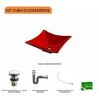 Kit Cuba L30 Com Válvula Click 1 1/2" + Sifão Cromado E Flexí