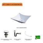 Kit Cuba L30 Com Válvula Click 1 1/2" + Sifão Cromado E Flexí