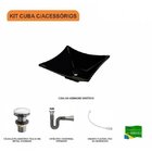 Kit Cuba L30 Com Válvula Click 1"g + Sifão Cromado E Flexível