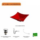 Kit Cuba L30 Com Válvula Click 1"g + Sifão Pvc E Flexível Ver