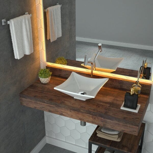 Kit Cuba L30 Com Válvula Metal 1'' Compace Branca