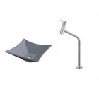 Kit Cuba L30 Torneira Link 1062 Metal 1/4 Volta Compace Cinza