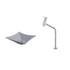 Kit Cuba L34 Com Torneira Link 1062 Metal 1/4 Volta Cinza