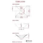 Kit Cuba L34 Com Torneira Link 1062 Metal 1/4 Volta Vermelho