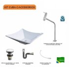 Kit Cuba L34 Com Torneira Link 1062 Metal E Válvula Click 1 1