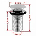 Kit Cuba L34 Com Torneira Link 1062 Metal E Válvula Click 1 1