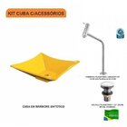 Kit Cuba L34 Com Torneira Link 1062 Metal E Válvula Click 1 1