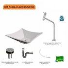 Kit Cuba L34 Com Torneira Link 1062 Metal E Válvula Click 1"b