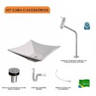 Kit Cuba L34 Com Torneira Link 1062 Metal E Válvula Click 1"b