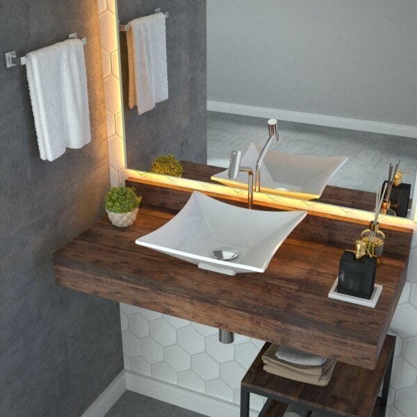 Kit Cuba L34 Com Torneira Link 1062 Metal E Válvula Click 1"g