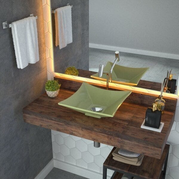 Kit Cuba L34 Com Torneira Link 1062 Metal E Válvula Click 1"g