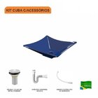 Kit Cuba L34 Com Válvula 1" + Sifão Pvc E Flexível Compace Az