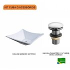 Kit Cuba L34 Com Válvula Click 1 1/2" Compace Branca