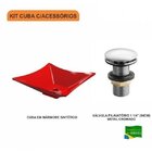 Kit Cuba L34 Com Válvula Click 1 1/2" Compace Vermelho