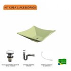 Kit Cuba L34 Com Válvula Click 1''g + Sifão Cromado E Flexíve