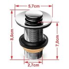 Kit Cuba L34 Com Válvula Click Botão 1''b Compace Preto