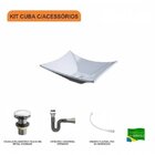 Kit Cuba L38 C/válvula Click 1"g + Sifão Cromado + Flexível C