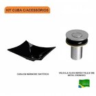 Kit Cuba L38 C/válvula Click Botão 1''b (2,6cm) Compace Preto