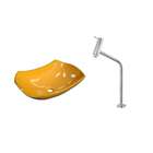 Kit Cuba L42 Com Torneira Link 1062 Metal 1/4 Volta Amarelo