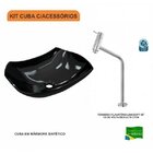 Kit Cuba L42 Com Torneira Link 1062 Metal 1/4 Volta Preto