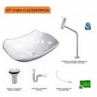 Kit Cuba L42 Com Torneira Link 1062 Metal E Válvula 1" + Sifã