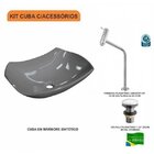 Kit Cuba L42 Com Torneira Link 1062 Metal E Válvula Click 1 1