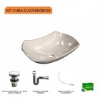 Kit Cuba L42 Com Válvula Click 1 1/2" + Sifão Cromado E Flexí