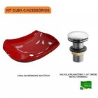 Kit Cuba L42 Com Válvula Click 1 1/2" Compace Vermelho