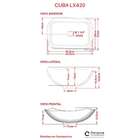 Kit Cuba L42 Com Válvula Click 1''b (2,6cm) + Sifão Pvc + Fle