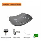 Kit Cuba L42 Com Válvula Click 1"b + Sifão Cromado E Flexível