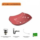 Kit Cuba L42 Com Válvula Click 1"g + Sifão Cromado E Flexível