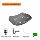 Kit Cuba L42 Com Válvula Click 1"g + Sifão Cromado E Flexível