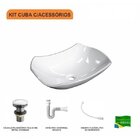 Kit Cuba L42 Com Válvula Click 1''g + Sifão Pvc E Flexível Co