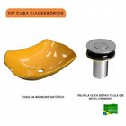 Kit Cuba L42 Com Válvula Click Botão 1''b Compace Amarelo