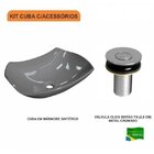 Kit Cuba L42 Com Válvula Click Botão 1''b Compace Cinza