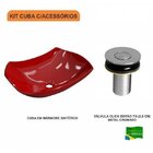 Kit Cuba L42 Com Válvula Click Botão 1"b Compace Vermelho