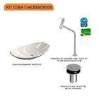 Kit Cuba L45 C/torneira Link 1062 Metal + Válvula Click 1''b