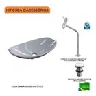 Kit Cuba L45 Com Torneira Link 1062 Metal E Válvula Click 1"g