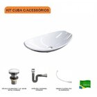Kit Cuba L45 Com Válvula Click 1 1/2'' + Sifão Cromado E Flex
