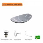 Kit Cuba L45 Com Válvula Click 1 1/2" + Sifão Pvc E Flexível