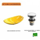 Kit Cuba L45 Com Válvula Click 1 1/2" Compace Amarelo