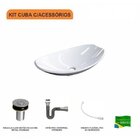 Kit Cuba L45 Com Válvula Click 1"b + Sifão Cromado E Flexível