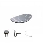 Kit Cuba L45 Com Válvula Click 1"b + Sifão Cromado E Flexível