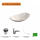Kit Cuba L45 Com Válvula Click 1"b + Sifão Cromado E Flexível